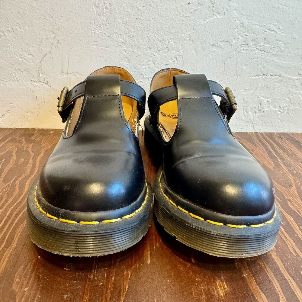 NWOT Dr. Martens POLLEY Smooth Leather Women Mary Jane Shoes Size 6 Black *READ* - Picture 5 of 13